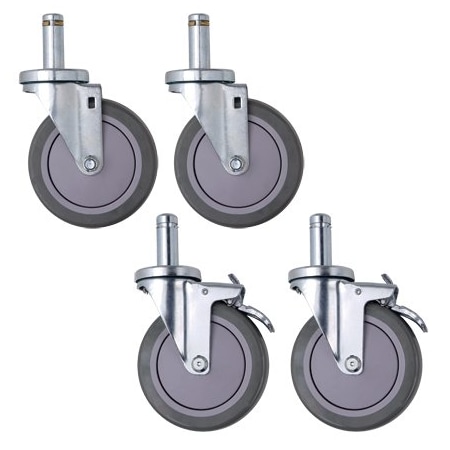 Bsc Preferred 5'' x 1 1/4'' Polyurethane Swivel Casters, 4PK BUY00030957
